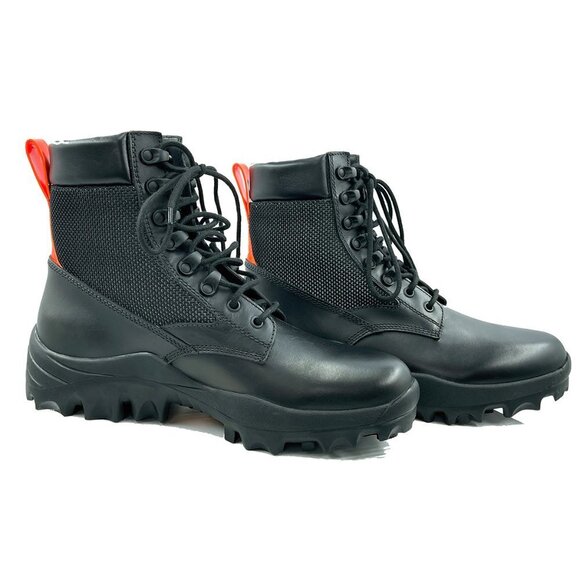 MCM High Top lace Up Black Military Boots - Picture 7 of 8